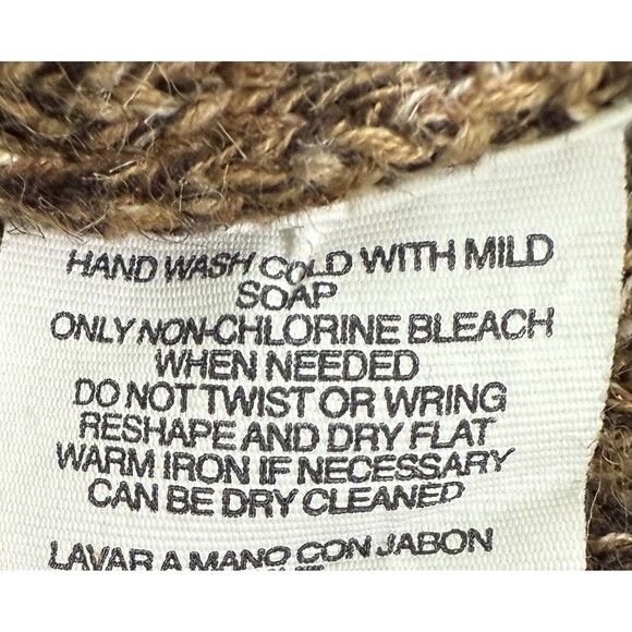 Women’s Brown Ribbed Knit Turtleneck Sweater Classic Cozy Fall Winter Size Lg - Picture 6 of 8